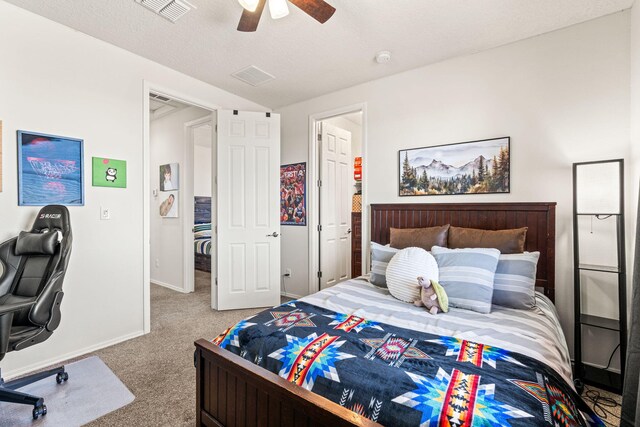 4024 Colina Roja Ln NE, Rio Rancho, NM 87124 - bedroom featuring carpet floors, baseboards, and a ceiling fan