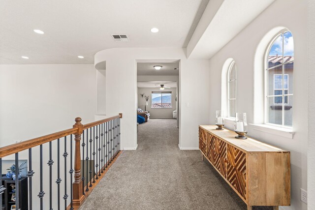 4024 Colina Roja Ln NE, Rio Rancho, NM 87124 - hallway with carpet floors, recessed lighting, and baseboards