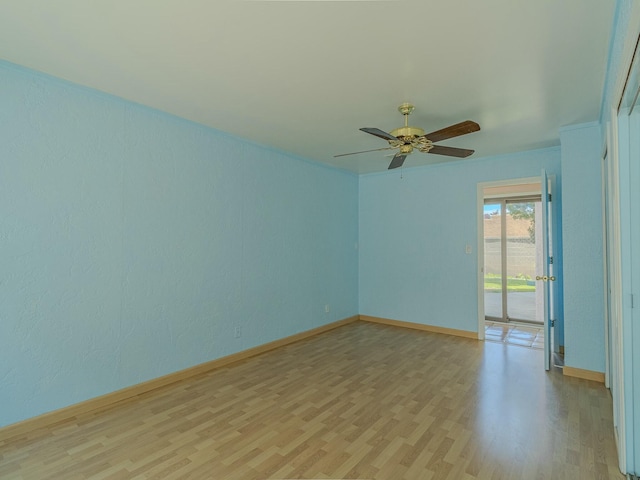 7417 Maplewood Dr NW, Albuquerque, NM 87120 - unfurnished room featuring baseboards, a ceiling fan, and light wood-type flooring
