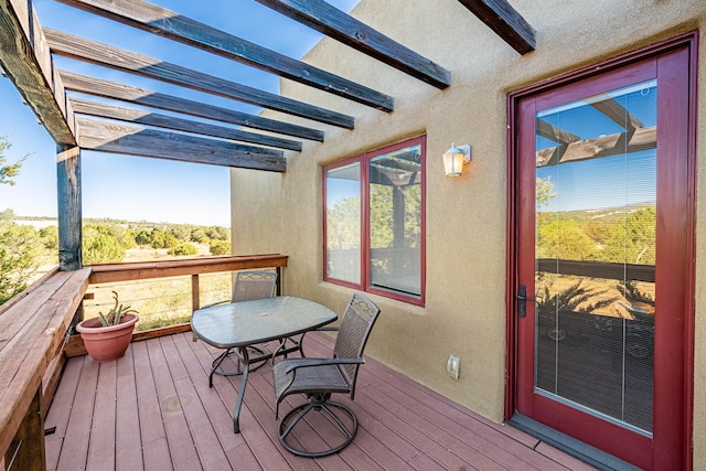 6 Storyteller Ct, Sandia Park, NM 87047 - view of wooden deck