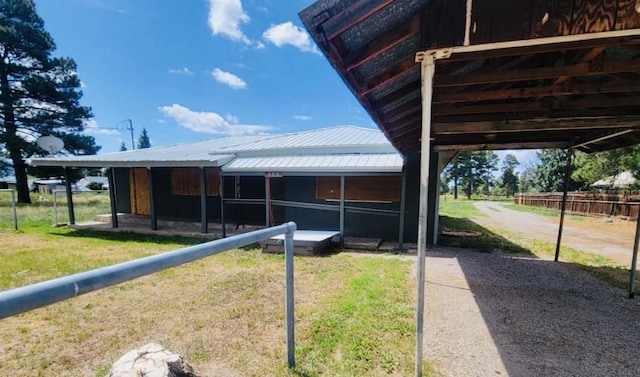 view of horse barn