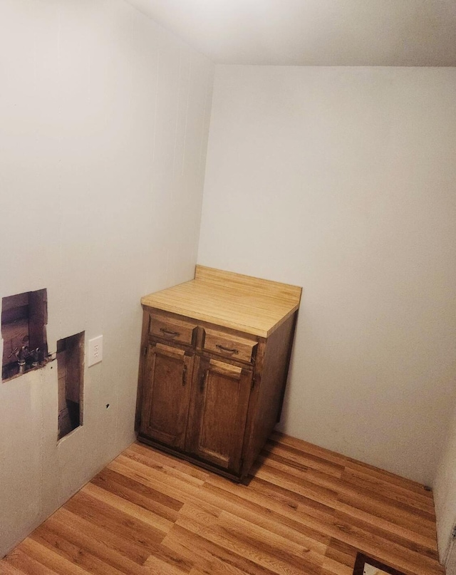 bathroom with wood finished floors