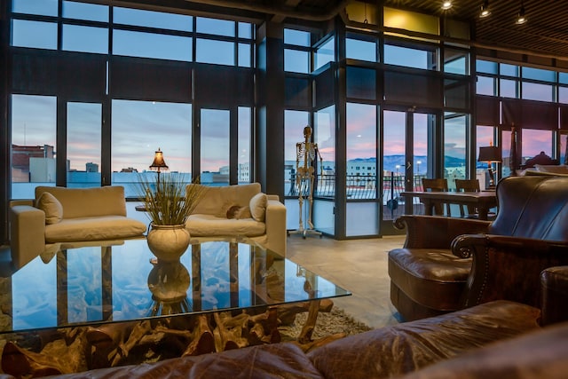 100 Gold Ave SW Unit 404, Albuquerque, NM 87102 - building lobby featuring a towering ceiling, a wall of windows, and a water view