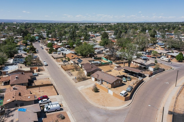 drone / aerial view with a residential view