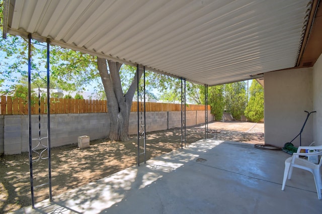 view of patio / terrace with fence