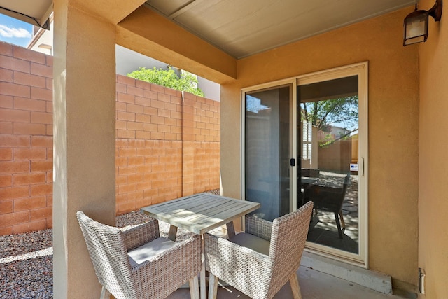 view of patio with fence