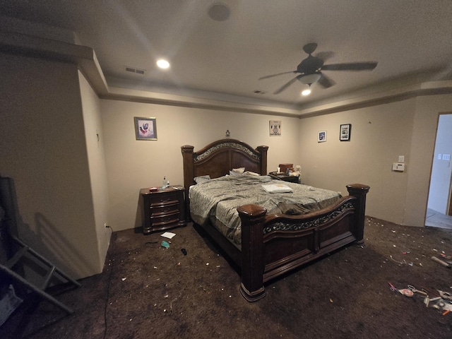 4505 Driftwood Ave NW, Albuquerque, NM 87114 - bedroom with crown molding, carpet, and ceiling fan