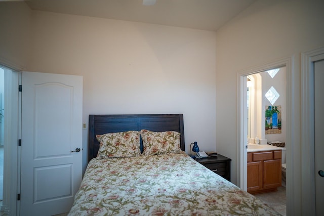 bedroom featuring ensuite bath