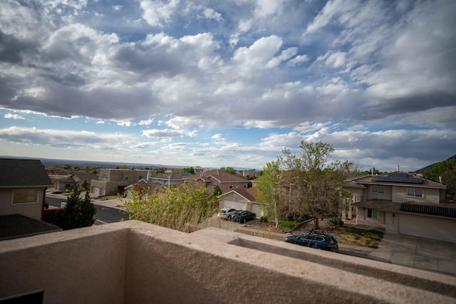 balcony with a residential view