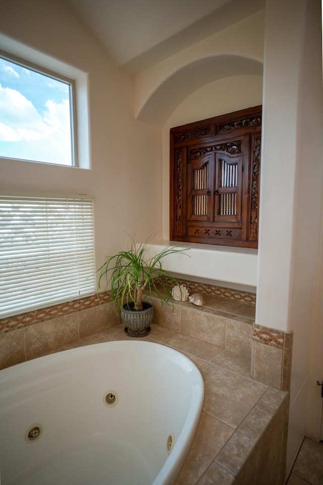 bathroom featuring a whirlpool tub