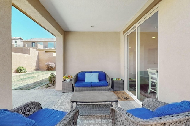view of patio / terrace featuring an outdoor hangout area