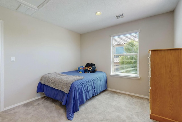 9112 Lansdowne Pl NE, Albuquerque, NM 87113 - bedroom featuring baseboards, carpet floors, recessed lighting, and a textured ceiling