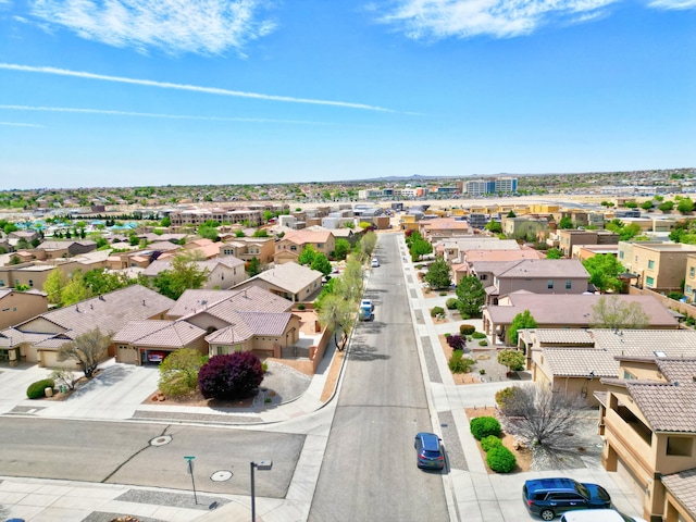 aerial view with a residential view