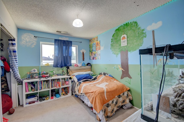 360 Knox Ct, Rio Communities, NM 87002 - bedroom with carpet floors, a textured ceiling, and visible vents