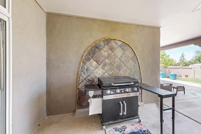 630 Barnett Rd, Bosque Farms, NM 87068 - view of patio with fence and grilling area