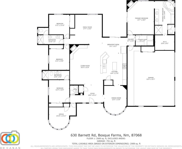 630 Barnett Rd, Bosque Farms, NM 87068 - view of layout