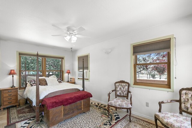 7 Wildwood Ln, Peralta, NM 87042 - bedroom with cooling unit, ceiling fan, and baseboards