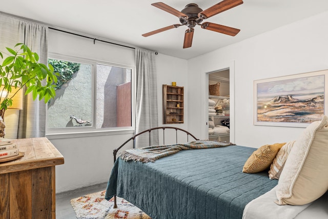bedroom with ceiling fan