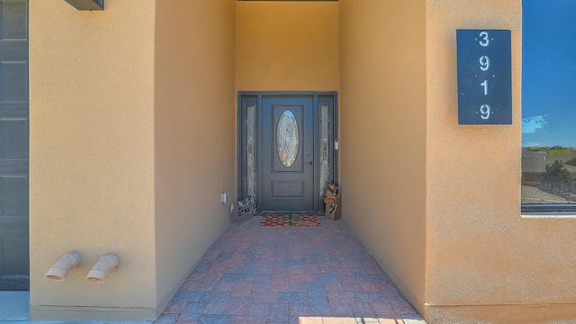 3919 Bryan Ave NW, Albuquerque, NM 87114 - doorway to property with stucco siding