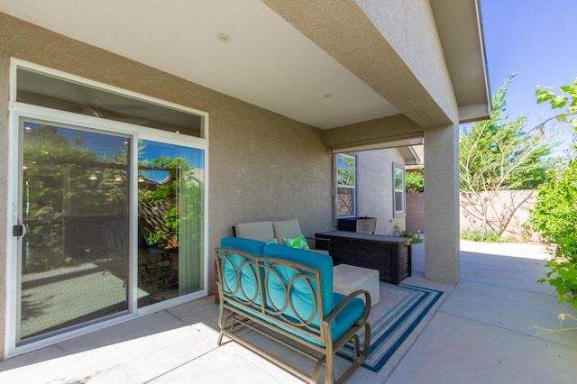 view of patio / terrace with fence
