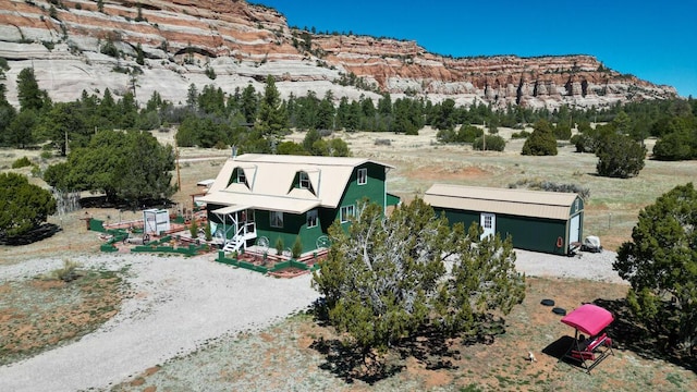 10 Cliffside Dr, Ramah, NM 87321 - bird's eye view featuring a mountain view