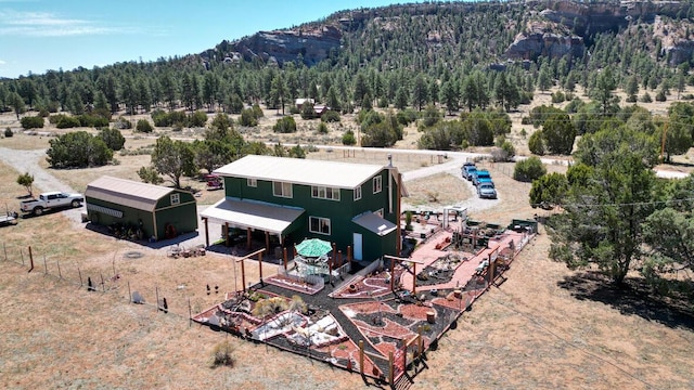 10 Cliffside Dr, Ramah, NM 87321 - bird's eye view with a mountain view and a wooded view