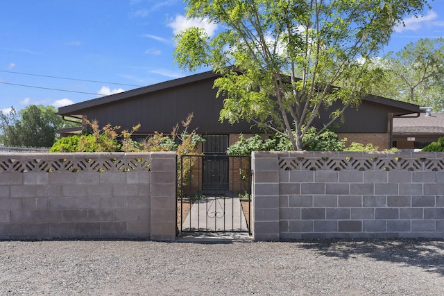 exterior space with a fenced front yard