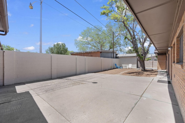 view of patio / terrace with a fenced backyard