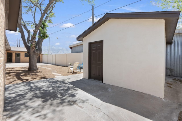 exterior space with fence