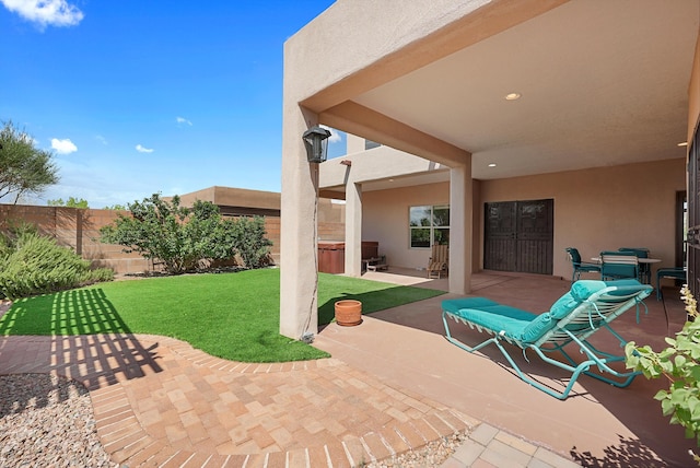 3101 Rachel Ct NE, Rio Rancho, NM 87144 - view of patio featuring a hot tub