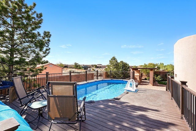 3101 Rachel Ct NE, Rio Rancho, NM 87144 - view of pool featuring a deck and fence