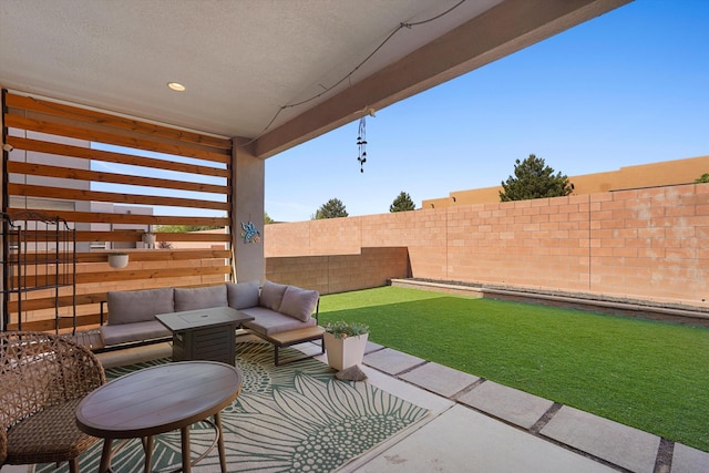 view of patio / terrace with a fenced backyard