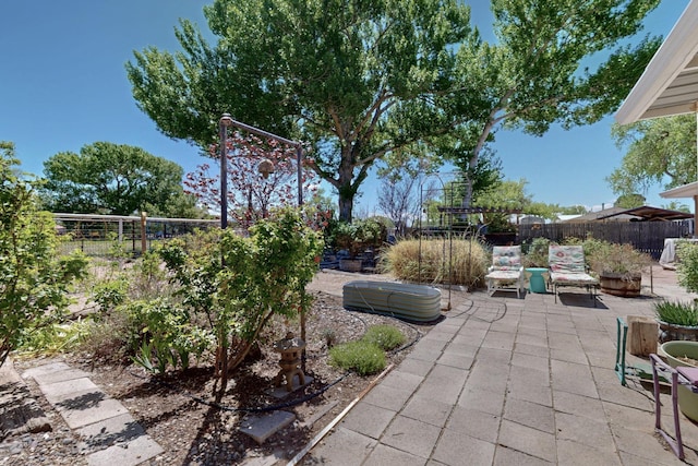 view of patio with a fenced backyard