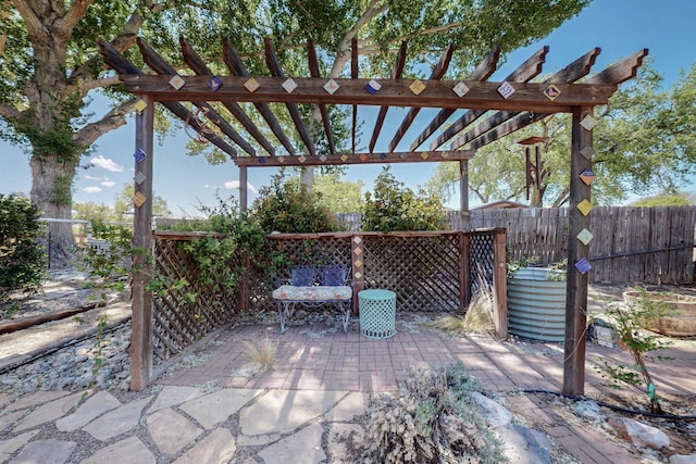 5 Hobbs Rd, Peralta, NM 87042 - view of patio / terrace featuring a pergola and fence