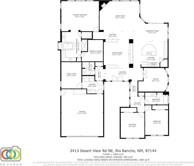 2413 Desert View Rd NE, Rio Rancho, NM 87144 - room layout