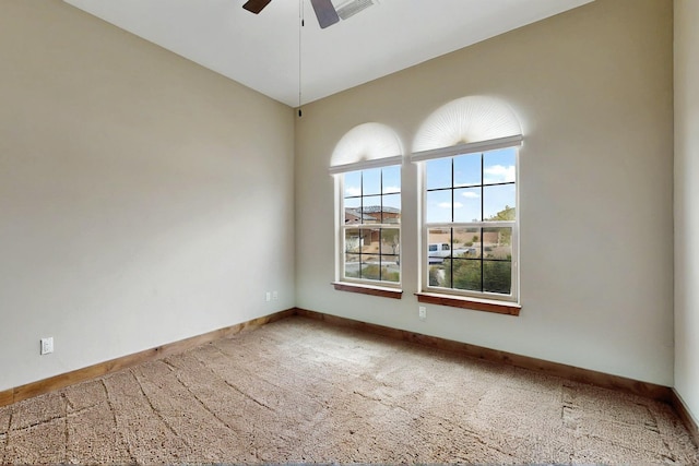 2413 Desert View Rd NE, Rio Rancho, NM 87144 - unfurnished room featuring carpet flooring, ceiling fan, and baseboards