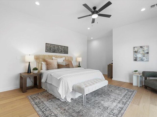 19 Anasazi Trl, Sandia Park, NM 87047 - bedroom featuring light wood-style floors, baseboards, and recessed lighting