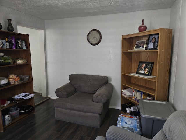 908 W Chavez Ave, Belen, NM 87002 - living area with a textured ceiling and wood finished floors