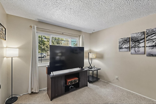 1513 Muriel St NE, Albuquerque, NM 87112 - living area with a textured ceiling and light carpet