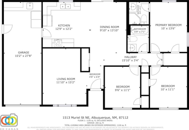 1513 Muriel St NE, Albuquerque, NM 87112 - view of floor plan / room layout