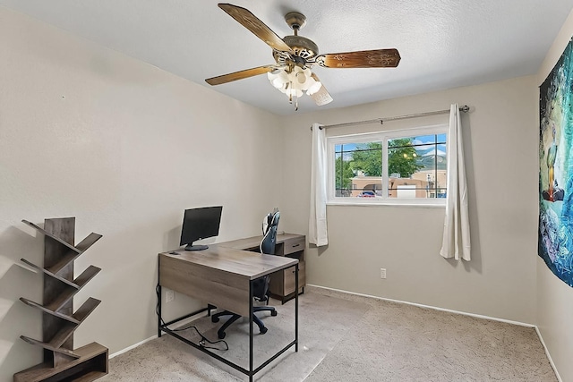 1513 Muriel St NE, Albuquerque, NM 87112 - office area with light carpet and a ceiling fan
