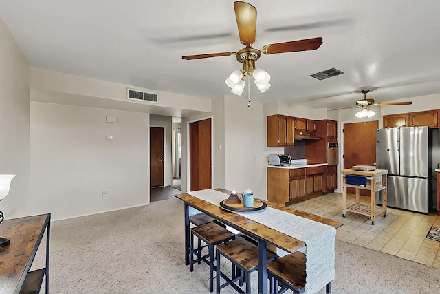 1513 Muriel St NE, Albuquerque, NM 87112 - dining area featuring a ceiling fan