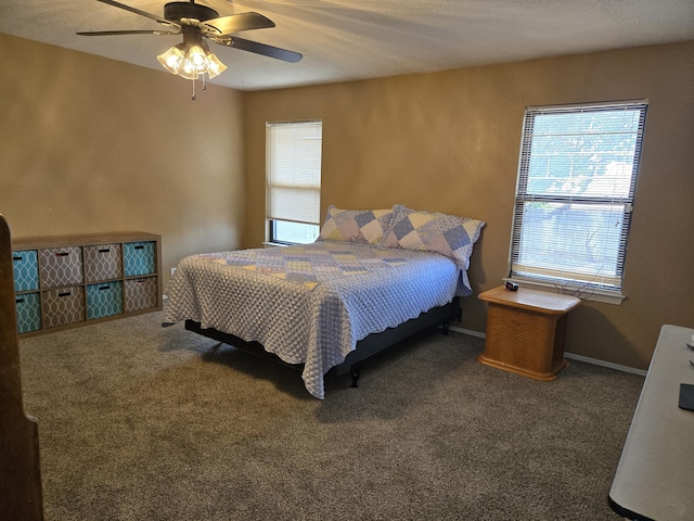 7225 Ticonderoga Rd NE, Albuquerque, NM 87109 - bedroom featuring carpet flooring, a ceiling fan, and baseboards