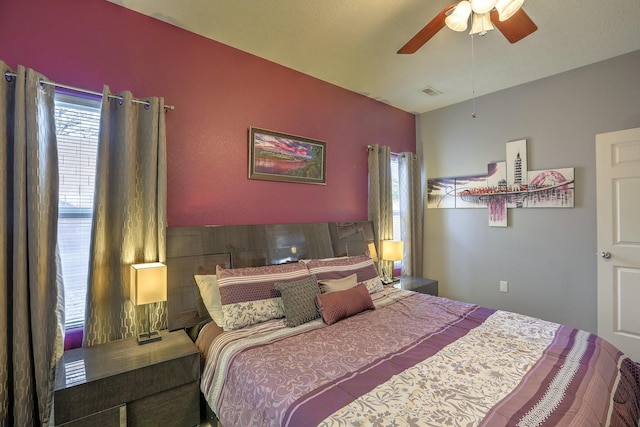 5679 Cold Creek Ave NW, Albuquerque, NM 87114 - bedroom featuring ceiling fan and visible vents