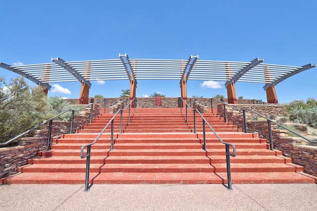 15 Los Miradores Dr NE, Rio Rancho, NM 87124 - view of home's community with stairway and a pergola