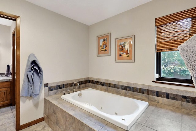 13108 Della Longa Ln NE, Albuquerque, NM 87111 - full bathroom with a whirlpool tub and vanity