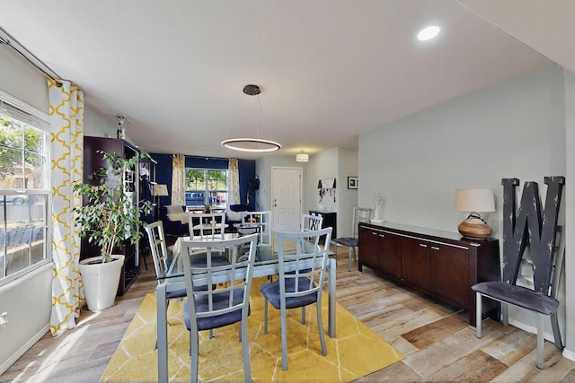7720 Red Finch Ct NW, Albuquerque, NM 87114 - dining room with light wood-style flooring and recessed lighting