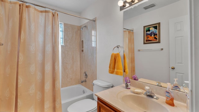 4212 Caprock Rd NW, Albuquerque, NM 87114 - bathroom with shower / tub combo with curtain, toilet, and vanity