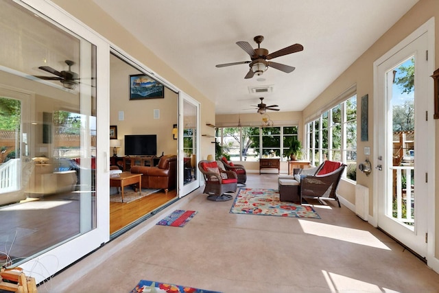 view of sunroom