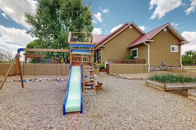 view of jungle gym
